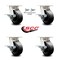 Service Caster 5 Inch Kingpinless Polyolefin Wheel Caster Brakes 2 Swivel Locks SCC, 4PK SCC-KP30S520-POR-SLB-BSL-2-SLB-2 - alternate 6